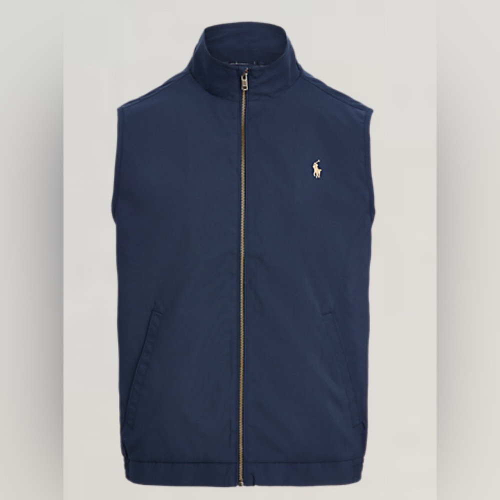 Polo Ralph Lauren Men's Big & Tall 2LT Navy Twill Water-Resistant Vest $148